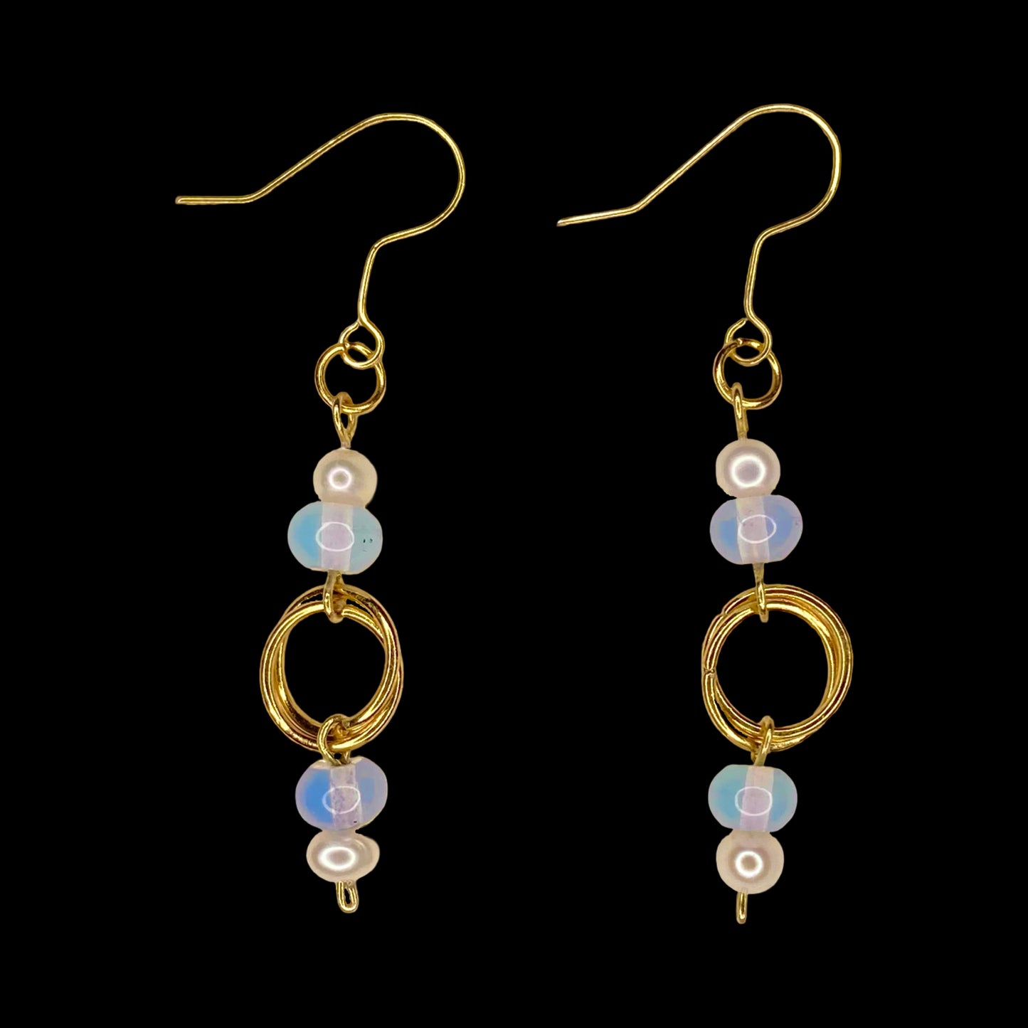 Ozone Gold Chainmail Earrings