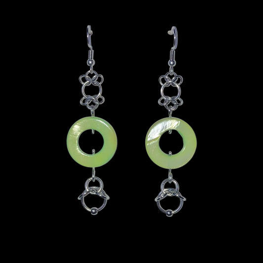 Algae Bloom Chainmail Earrings