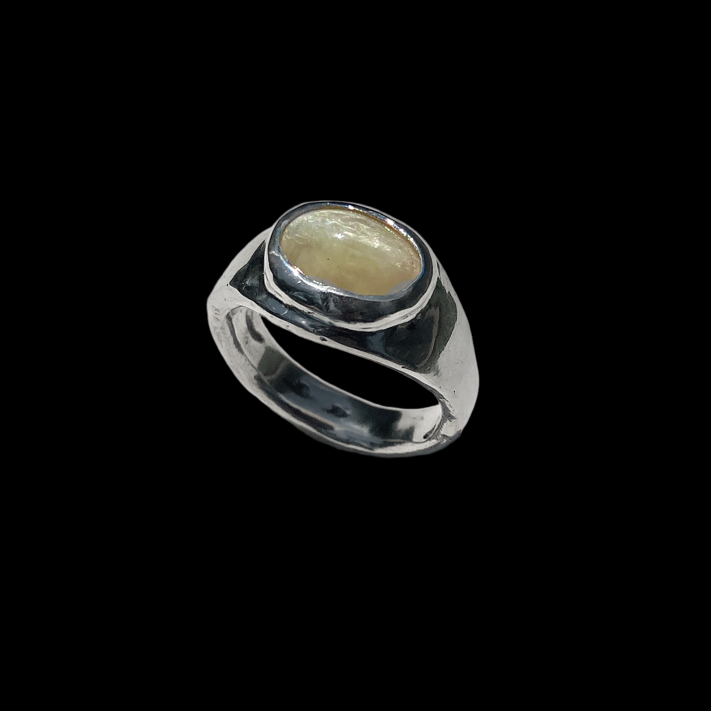Cat's Eye Opal Bubble Ring