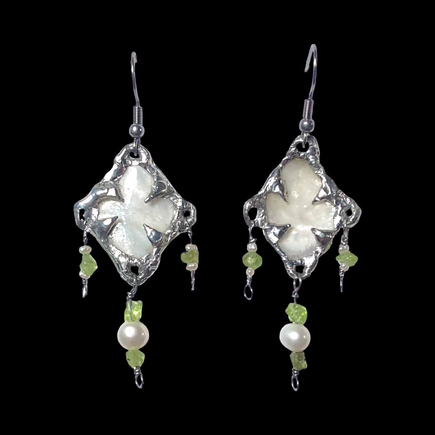 Algae Pool Shell Earrings