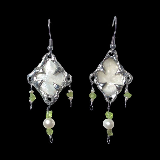 Algae Pool Shell Earrings